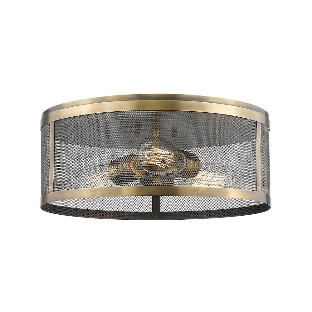Z-Lite 3 Light Flush Mount. Picture 1