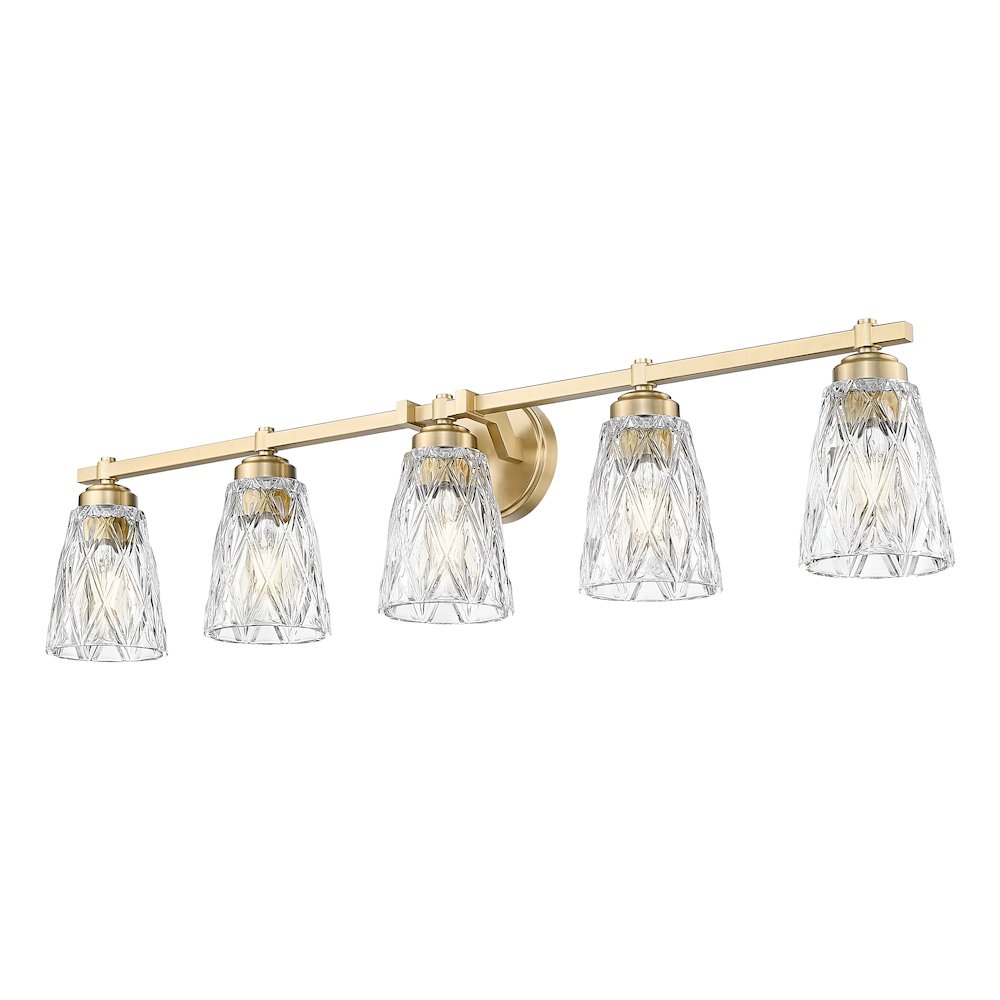 Z-Lite 5 Light Vanity, Modern Gold. Picture 3