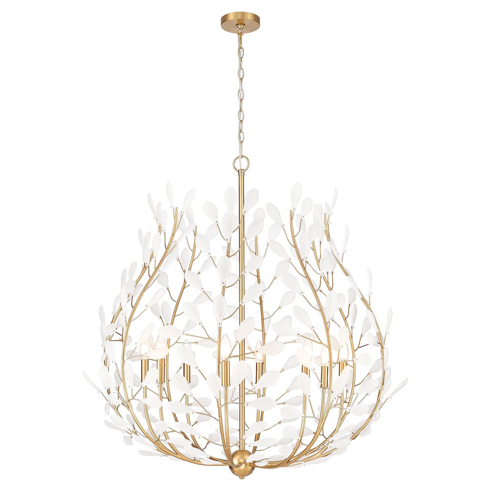 Z-Lite 8 Light Chandelier, Modern Gold. Picture 1