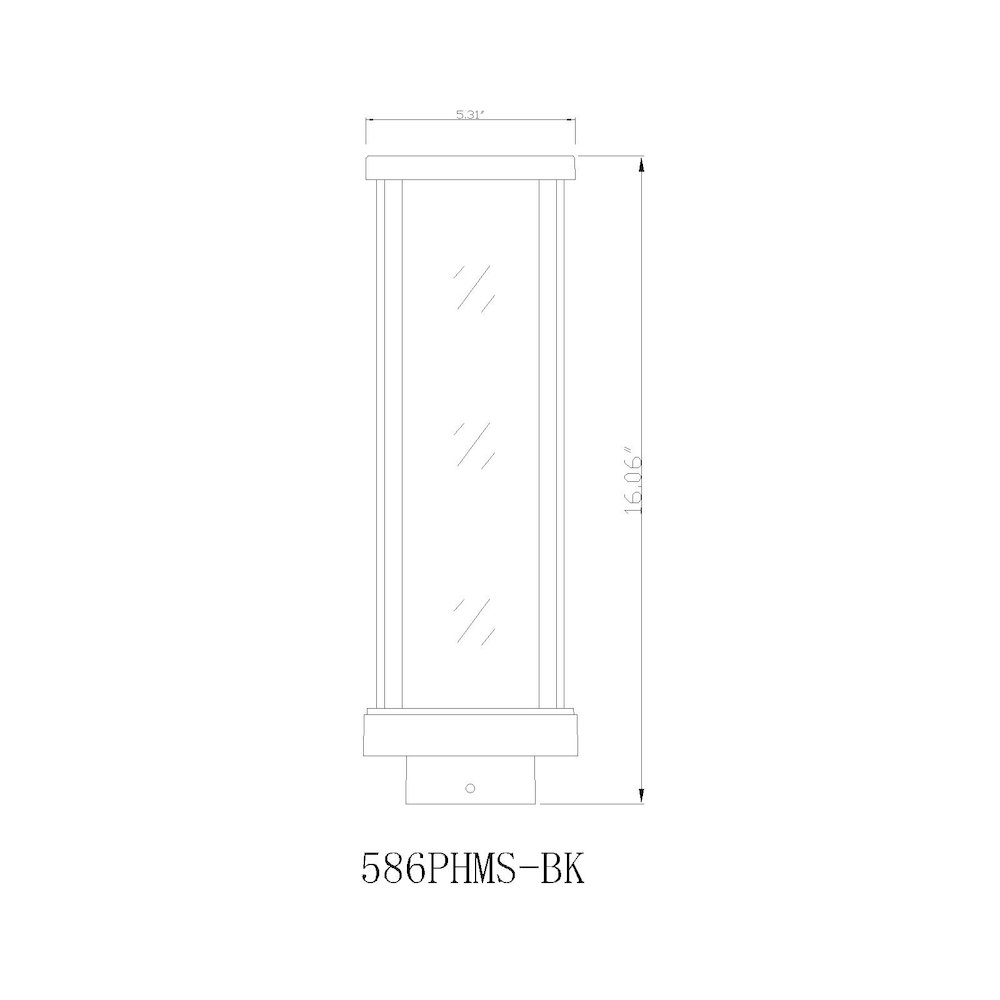 Z-Lite 1 Light Outdoor Post Mount Fixture. Picture 5