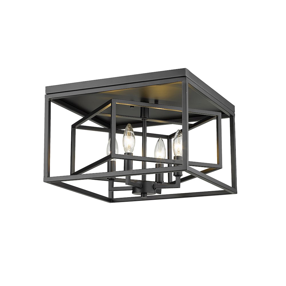 Z-Lite 4 Light Flush Mount. Picture 1