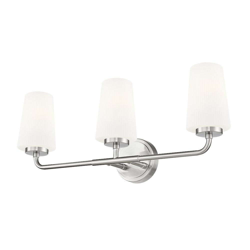 Z-Lite Montford 3 Light Vanity in Brushed Nickel color, Steel frame. Picture 3