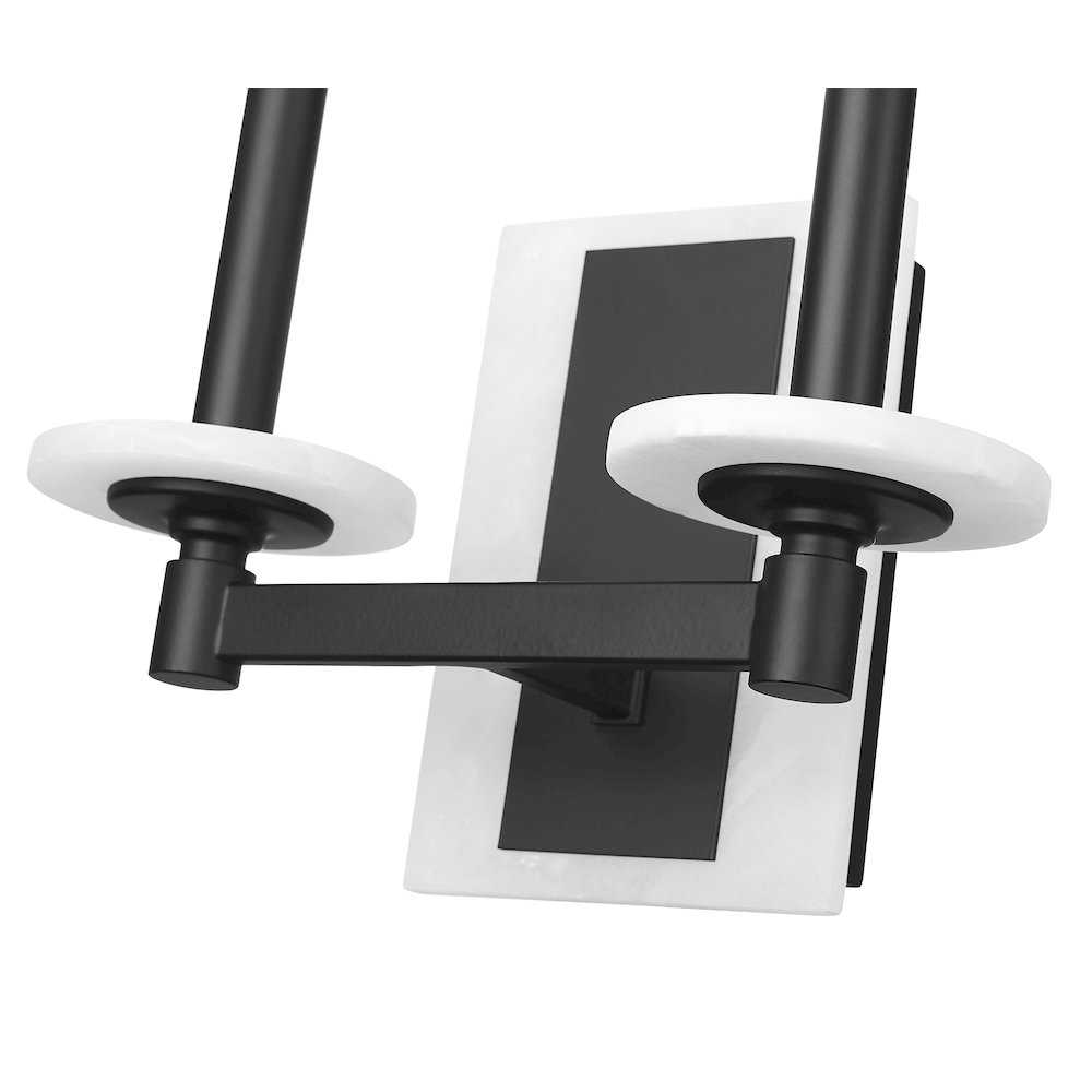 Z-Lite Kaden 2 Light Wall Sconce in Matte Black color, Steel frame. Picture 4