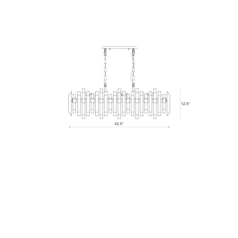 Z-Lite 11 Light Linear Chandelier. Picture 8