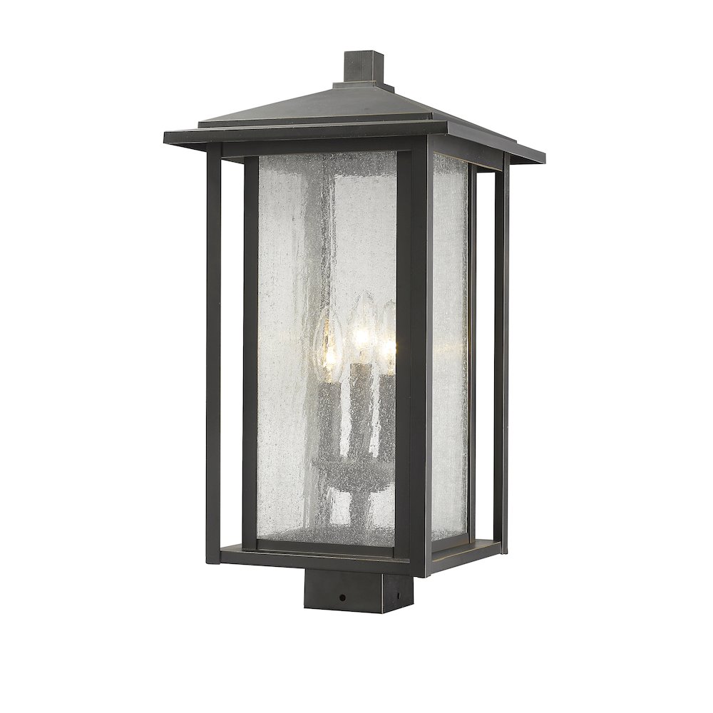 Z-Lite 3 Light Outdoor Post Mount Fixture. Picture 1