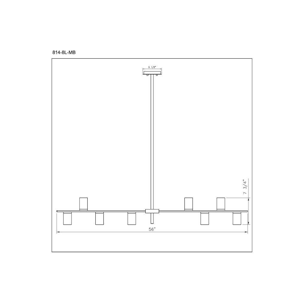 Z-Lite 8 Light Linear Chandelier. Picture 8