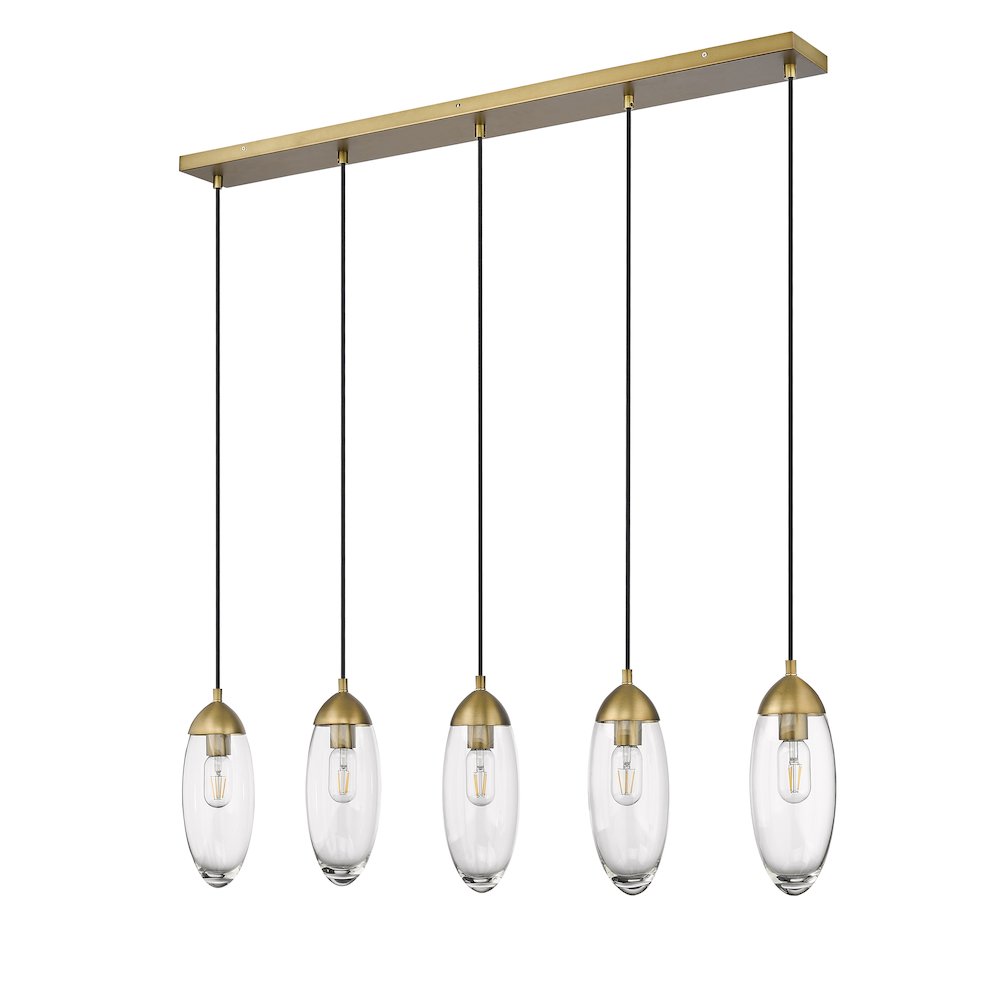 Z-Lite 5 Light Linear Chandelier. Picture 5