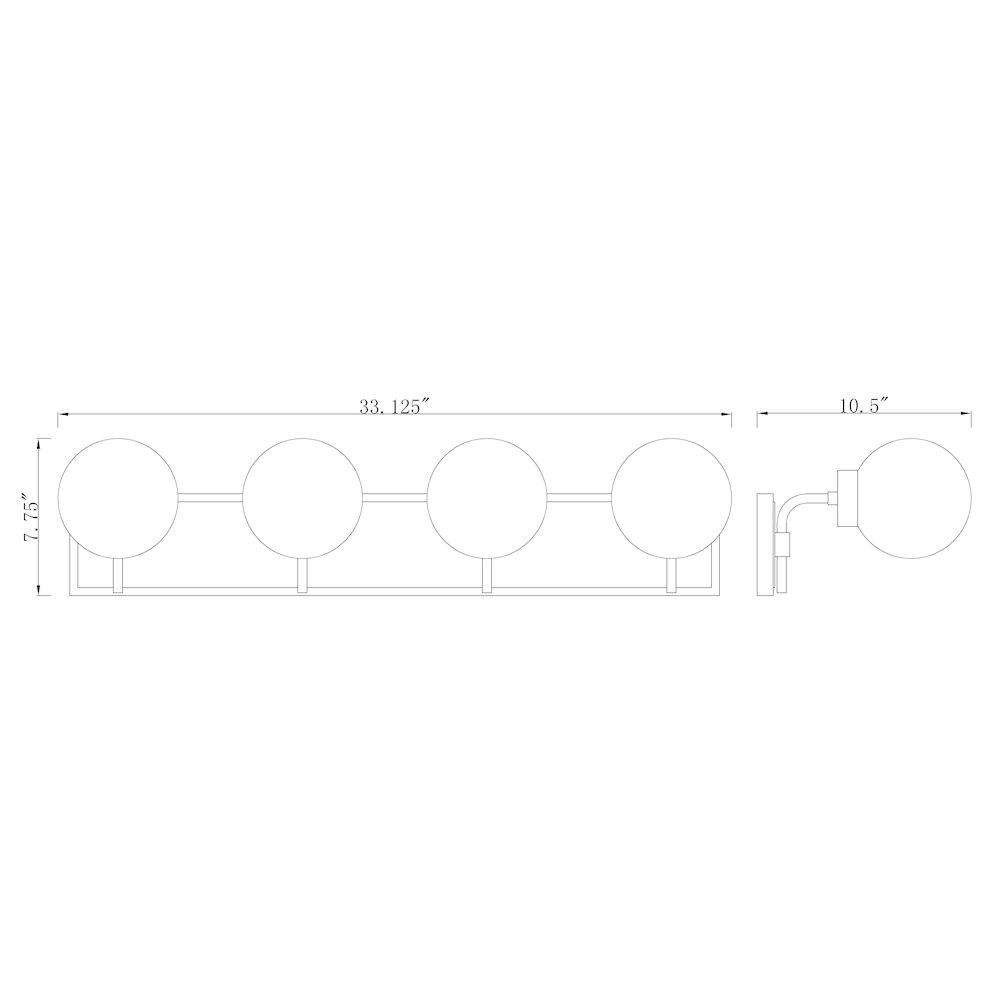 Z-Lite 4 Light Vanity. Picture 8