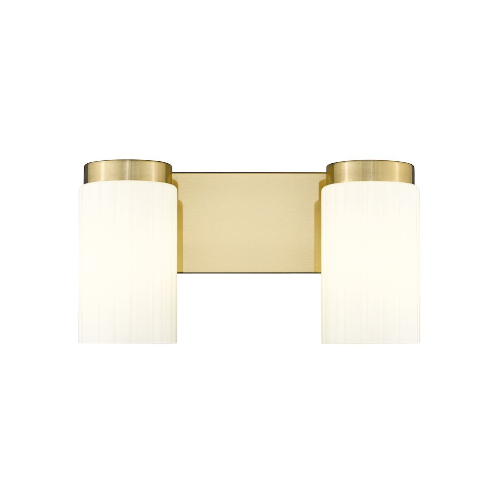 Z-Lite Burk 2 Light Vanity, Luxe Gold. Picture 3