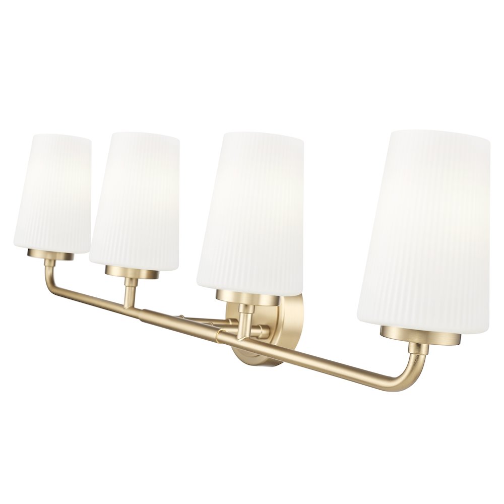 Z-Lite Montford 4 Light Vanity in Modern Gold color, Steel frame. Picture 4