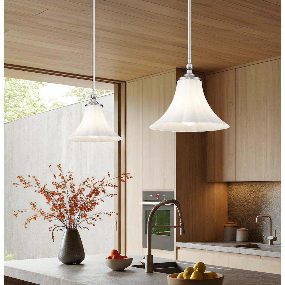 Z-Lite 1 Light Pendant, Brushed Nickel. Picture 6