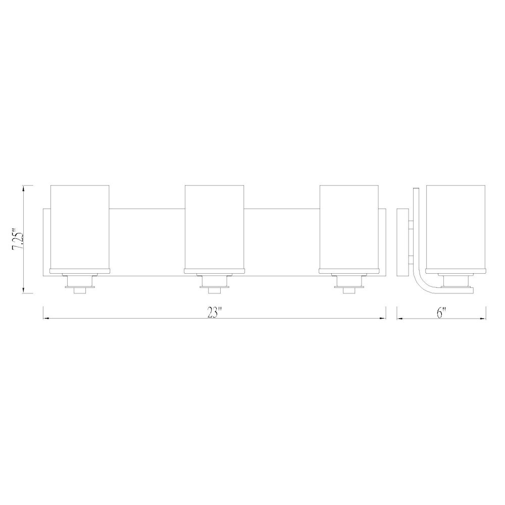 Z-Lite 3 Light Vanity. Picture 8