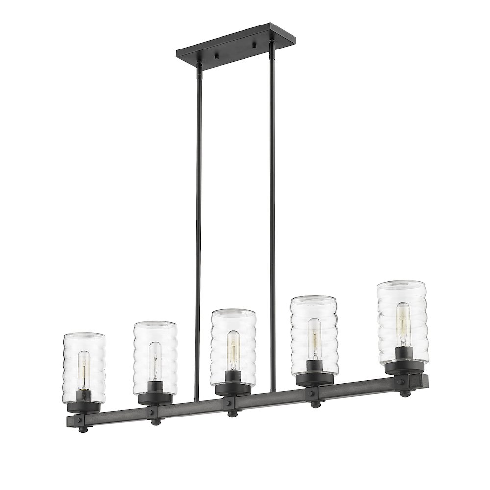 Z-Lite 5 Light Outdoor Linear Chandelier. Picture 5