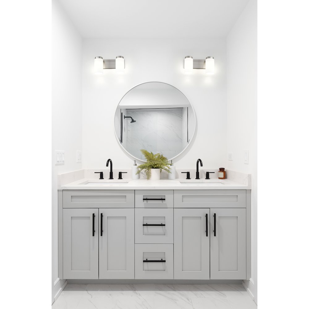 Z-Lite Burk 2 Light Vanity, Brushed Nickel. Picture 7