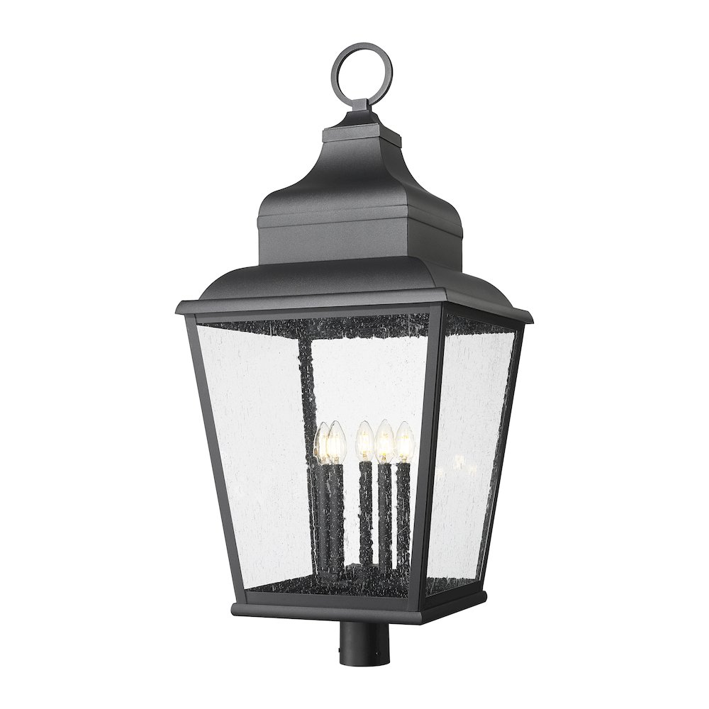 Z-Lite 5 Light Outdoor Post Mount Fixture, Sand Black. Picture 1