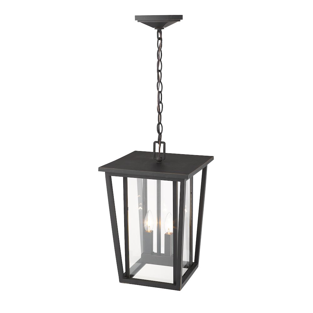 Z-Lite 2 Light Outdoor Chain Mount Ceiling Fixture. Picture 4
