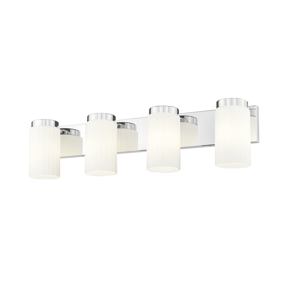 Z-Lite Burk 4 Light Vanity, Chrome. Picture 2