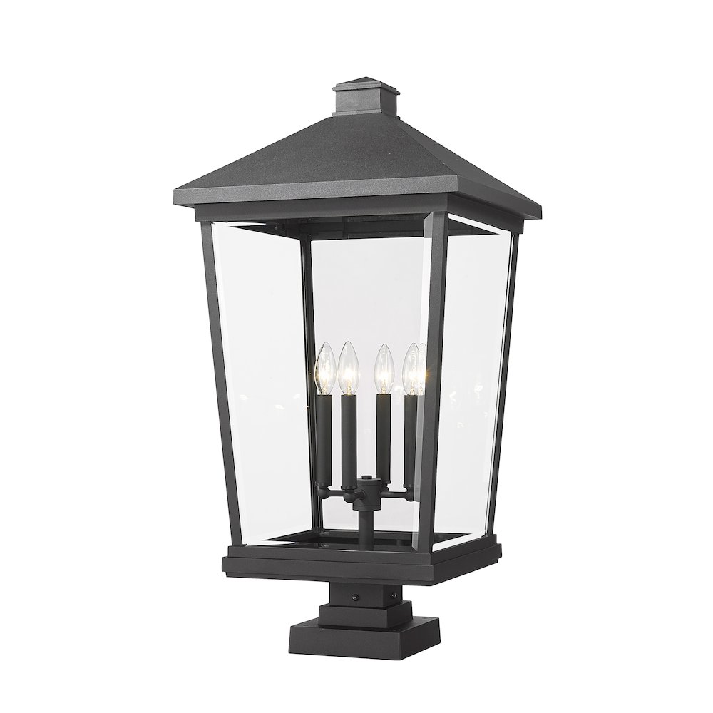 Z-Lite 4 Light Outdoor Pier Mounted Fixture. Picture 1