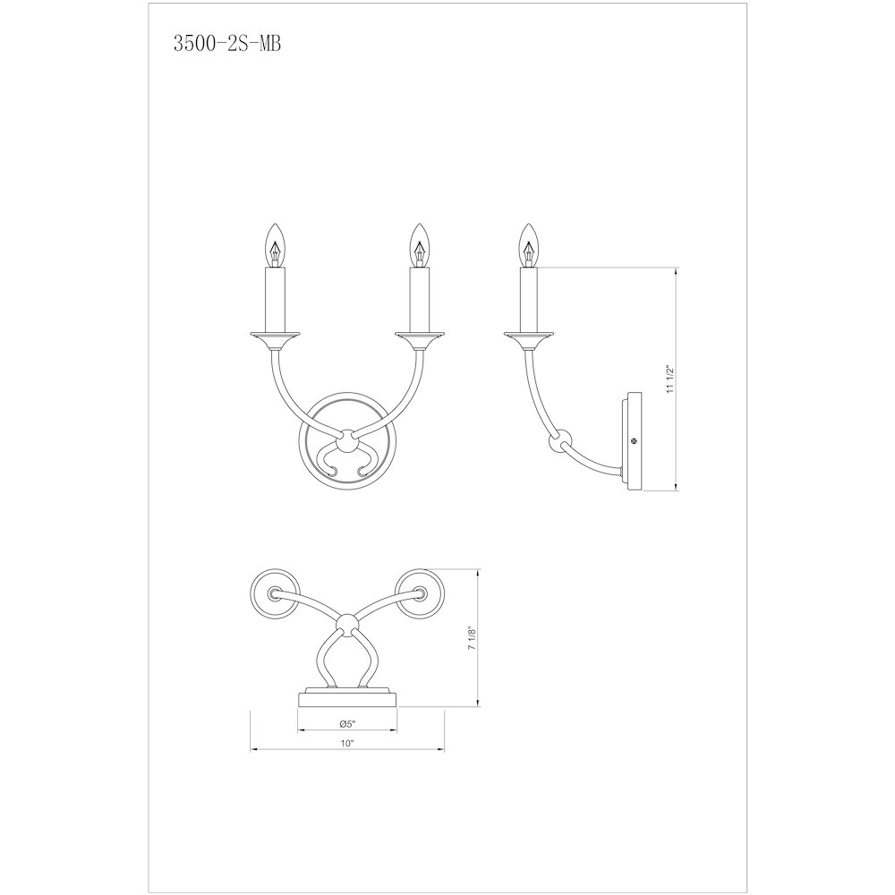 Z-Lite 2 Light Wall Sconce. Picture 8