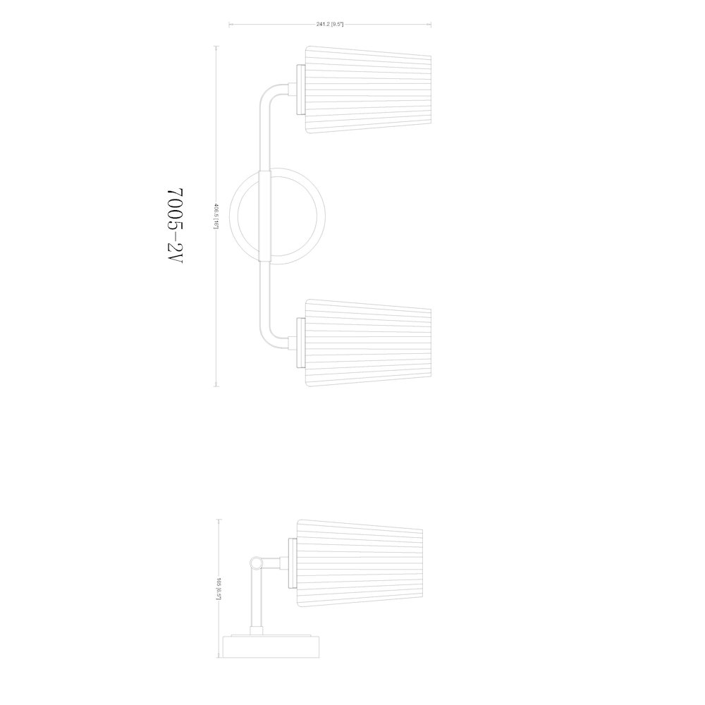 Z-Lite Montford 2 Light Vanity in Matte Black color, Steel frame. Picture 8