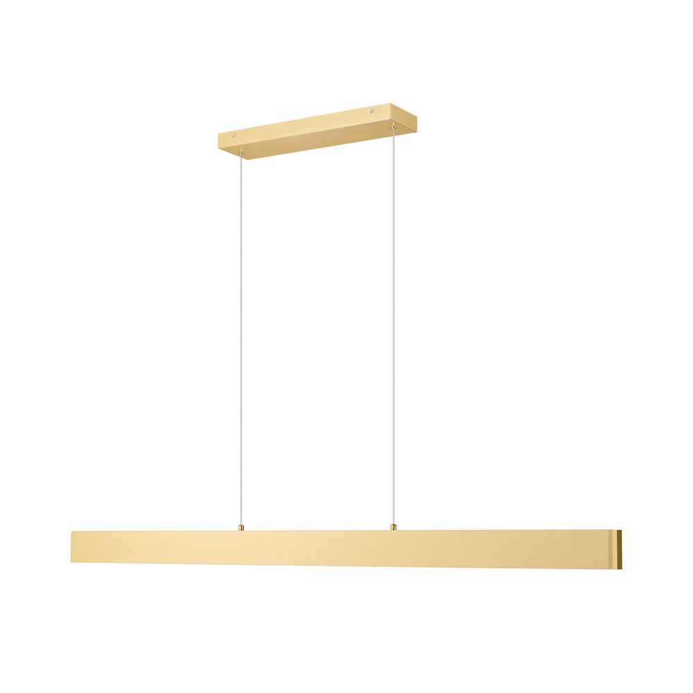 Z-Lite 1 Light Linear Chandelier, Gold. Picture 3
