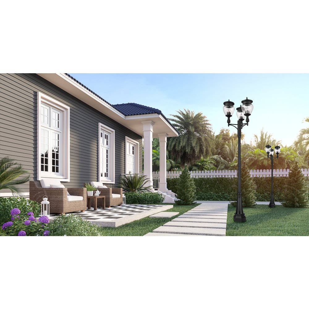 Z-Lite 4 Light Outdoor Post Mounted Fixture. Picture 6