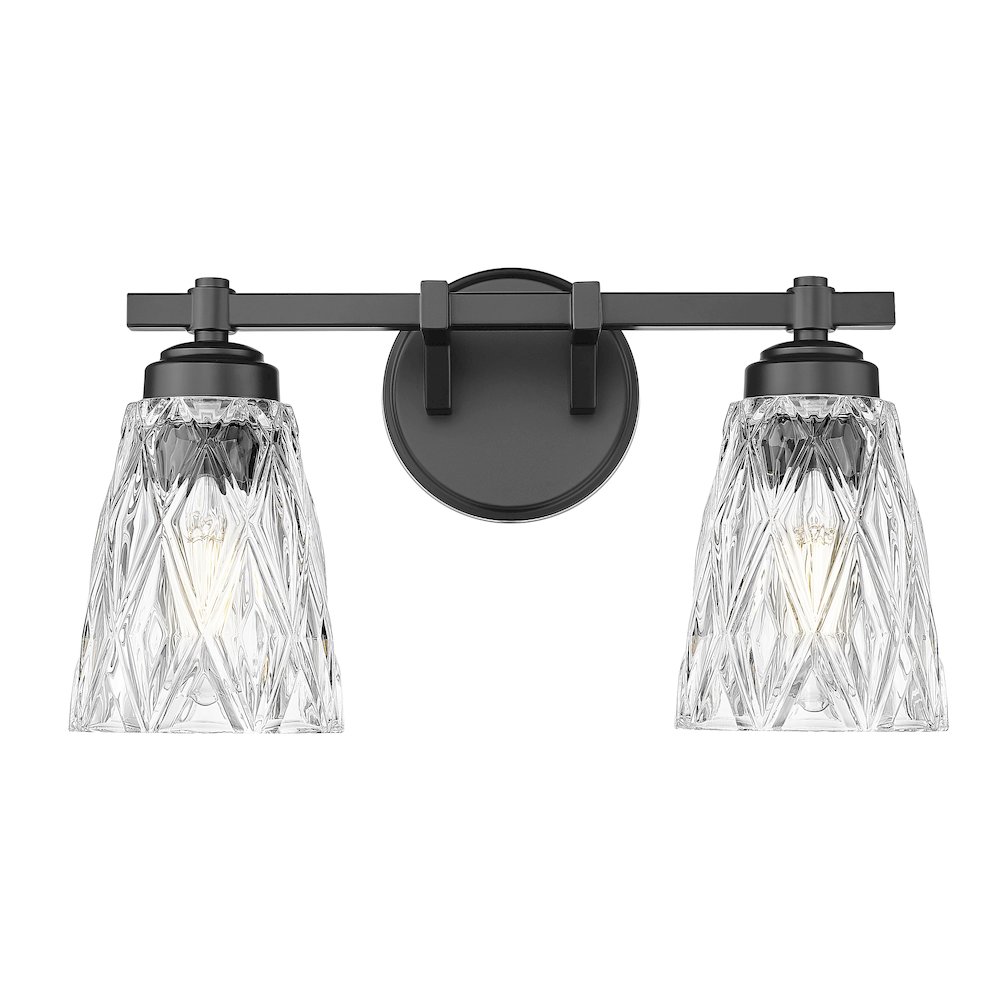 Z-Lite 2 Light Vanity, Matte Black. Picture 2