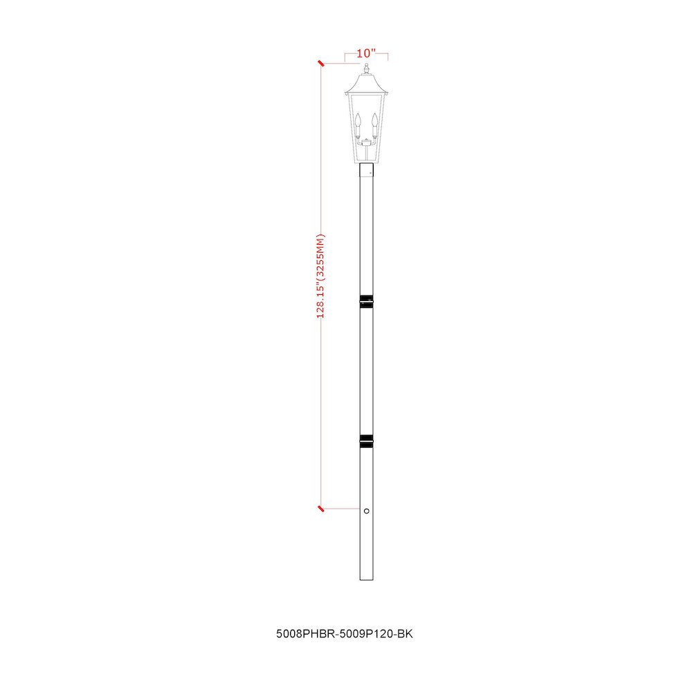 Z-Lite 3 Light Outdoor Post Mount Fixture. Picture 8