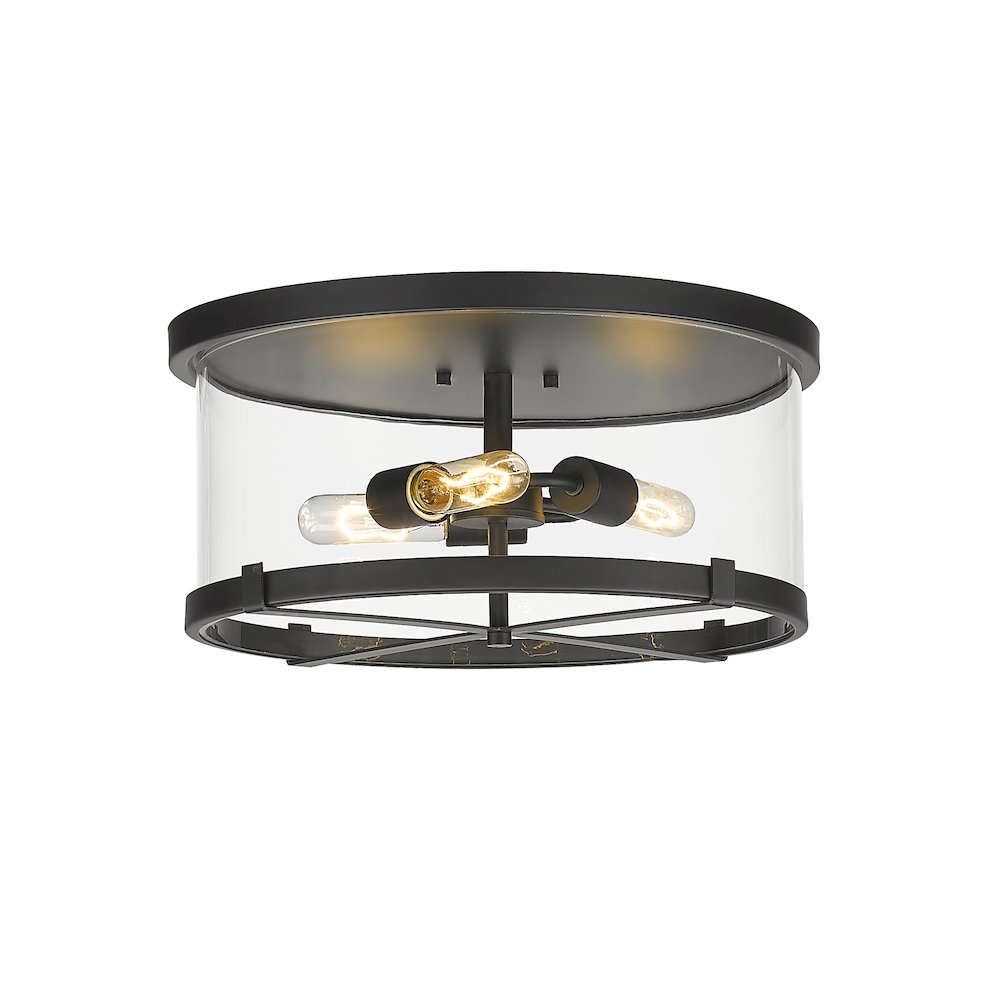 Z-Lite 3 Light Flush Mount. Picture 1