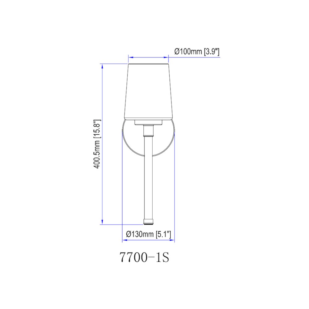 Z-Lite 1 Light Wall Sconce, Chrome. Picture 8