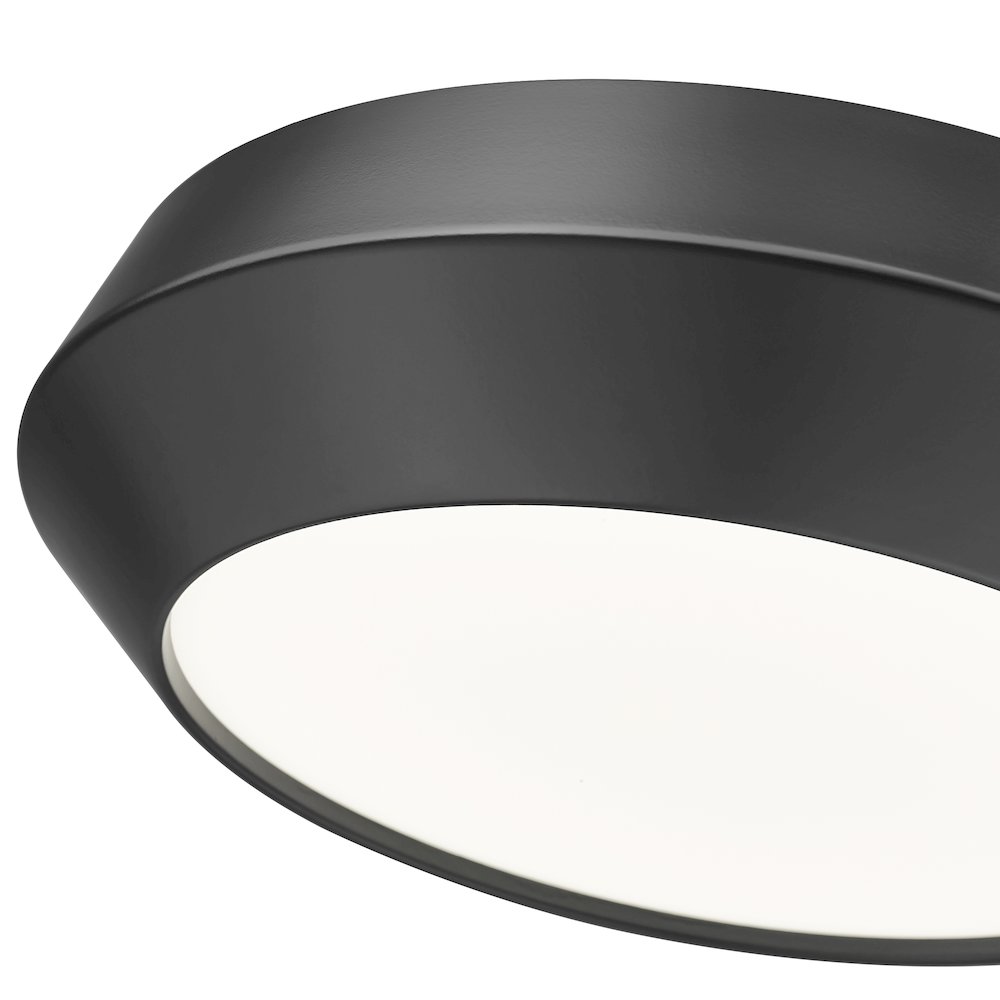 Z-Lite 1 Light Flush Mount, Matte Black. Picture 4