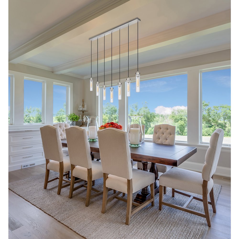 Z-Lite 7 Light Linear Chandelier. Picture 6