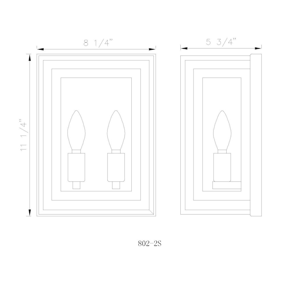Z-Lite 2 Light Wall Sconce. Picture 8