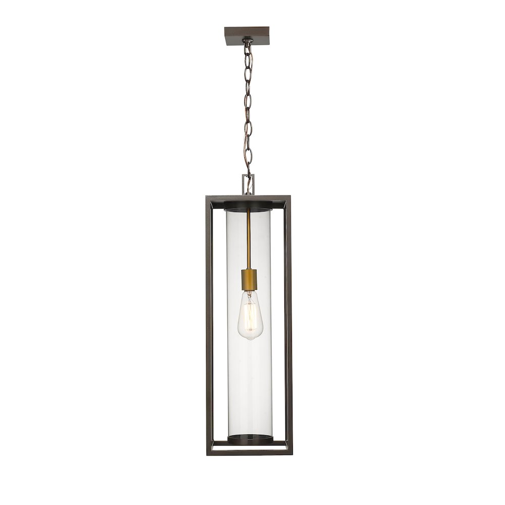 Z-Lite 1 Light Outdoor Chain Mount Ceiling Fixture. Picture 3