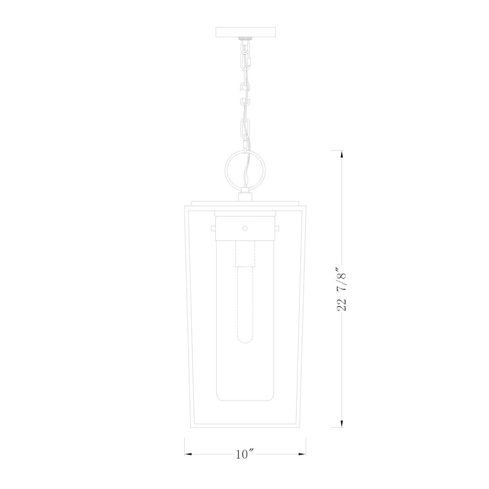 Z-Lite 1 Light Outdoor Chain Mount Ceiling Fixture. Picture 8