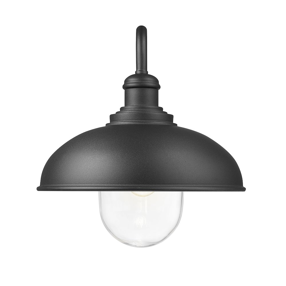 Z-Lite RLM 1 Light Outdoor Wall Light in Sand Black color, Aluminum frame. Picture 2