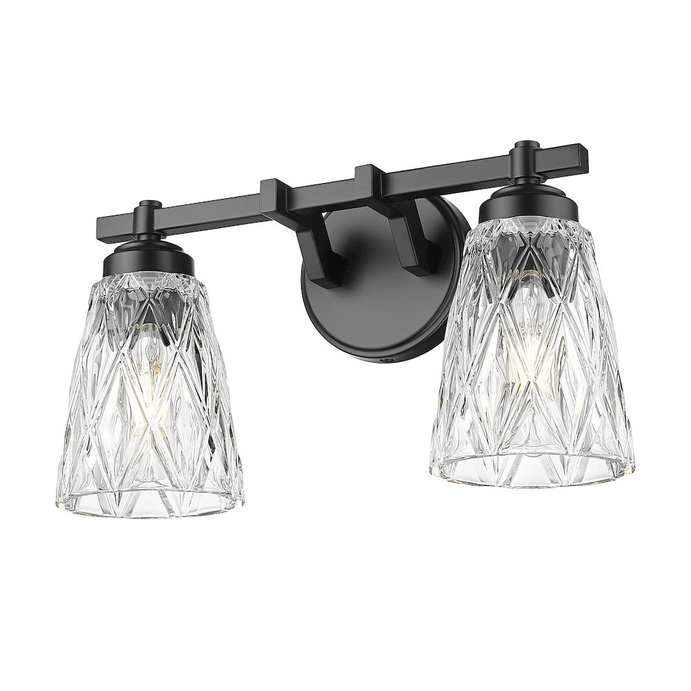 Z-Lite 2 Light Vanity, Matte Black. Picture 3
