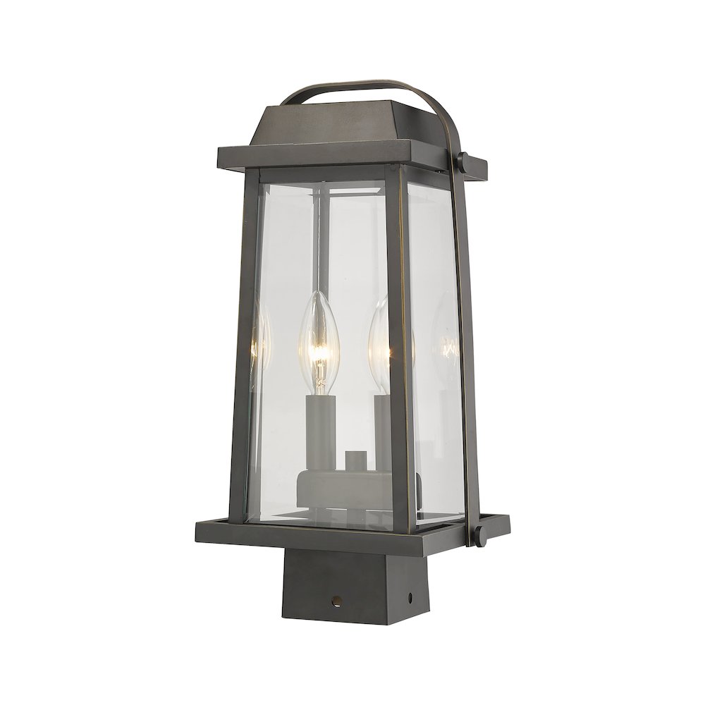 Z-Lite 2 Light Outdoor Post Mount Fixture. Picture 3