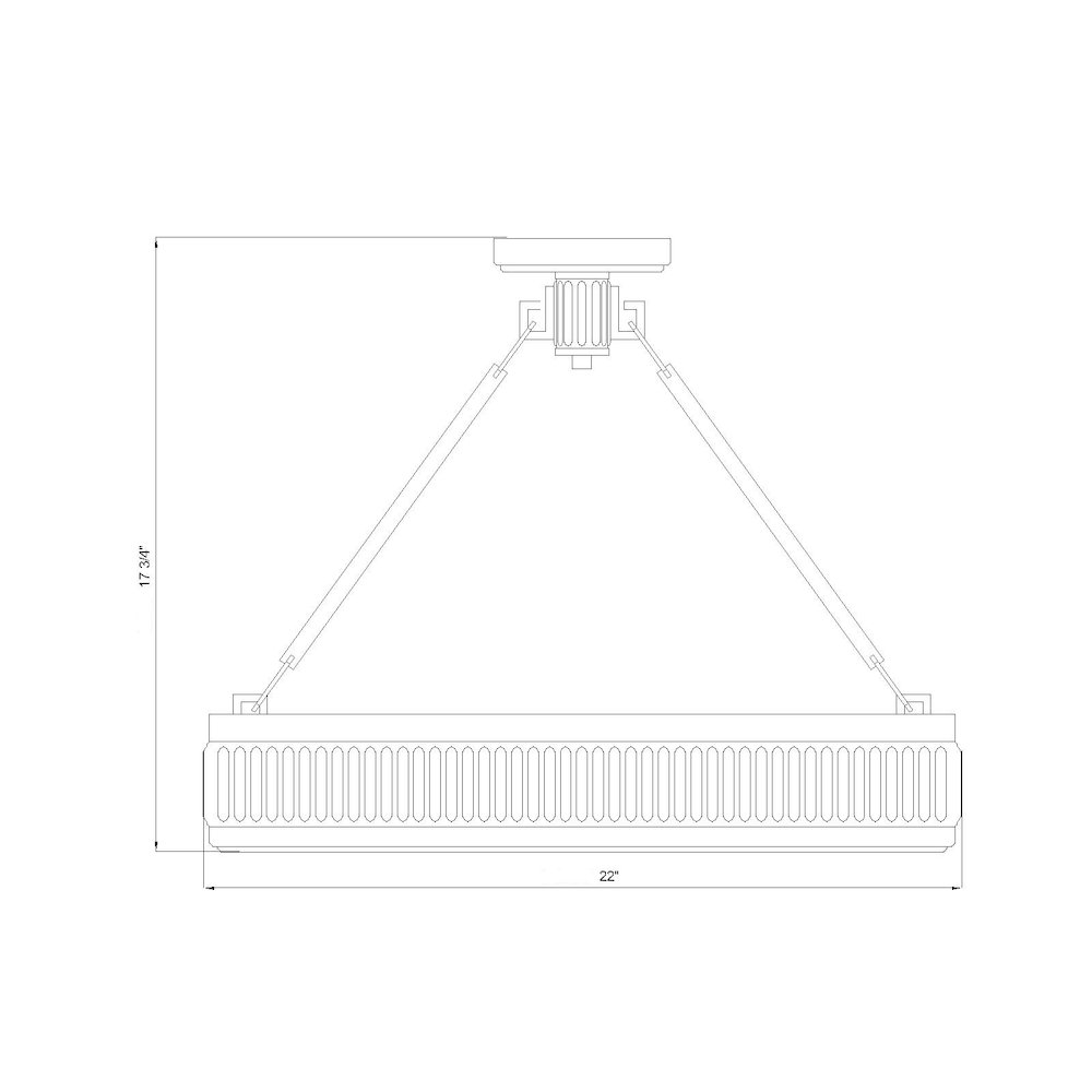 Z-Lite 3 Light Semi Flush Mount, Modern Gold. Picture 8