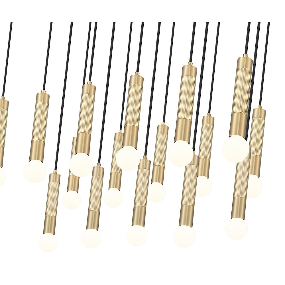 Z-Lite Stari 17 Light Linear Chandelier in Modern Gold color, Steel frame. Picture 4