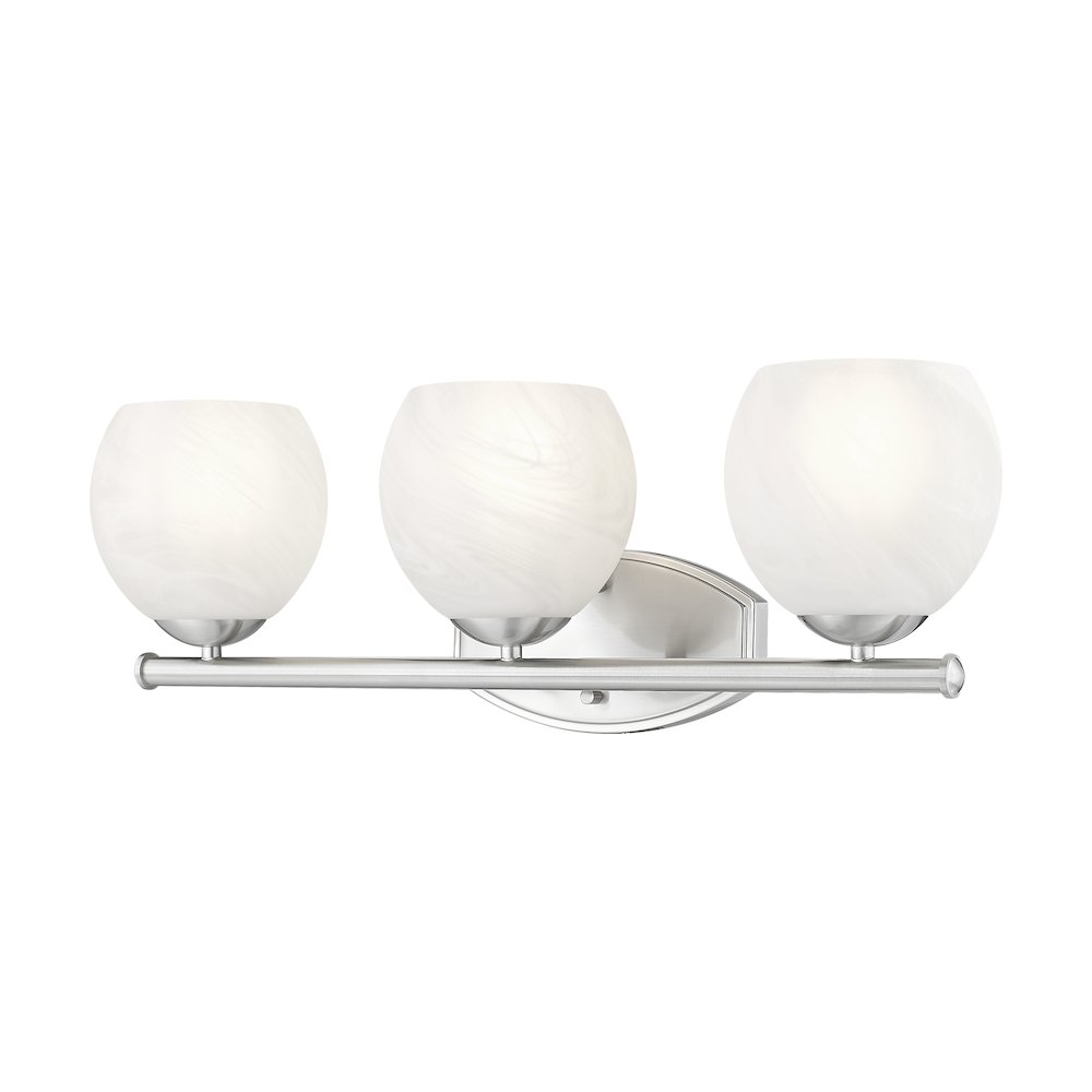 Z-Lite 3 Light Vanity, Brushed Nickel. Picture 1