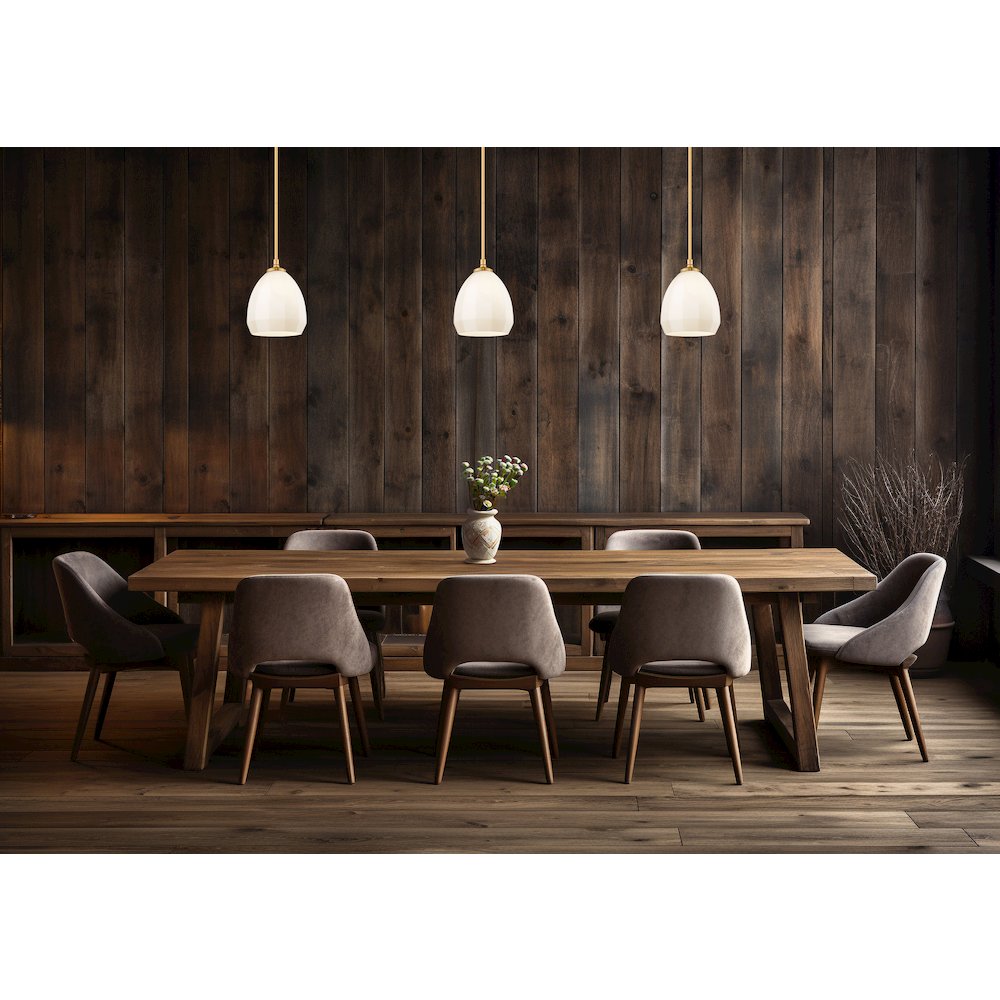 Z-Lite Oren 1 Light Pendant in Modern Gold color, Steel frame. Picture 6