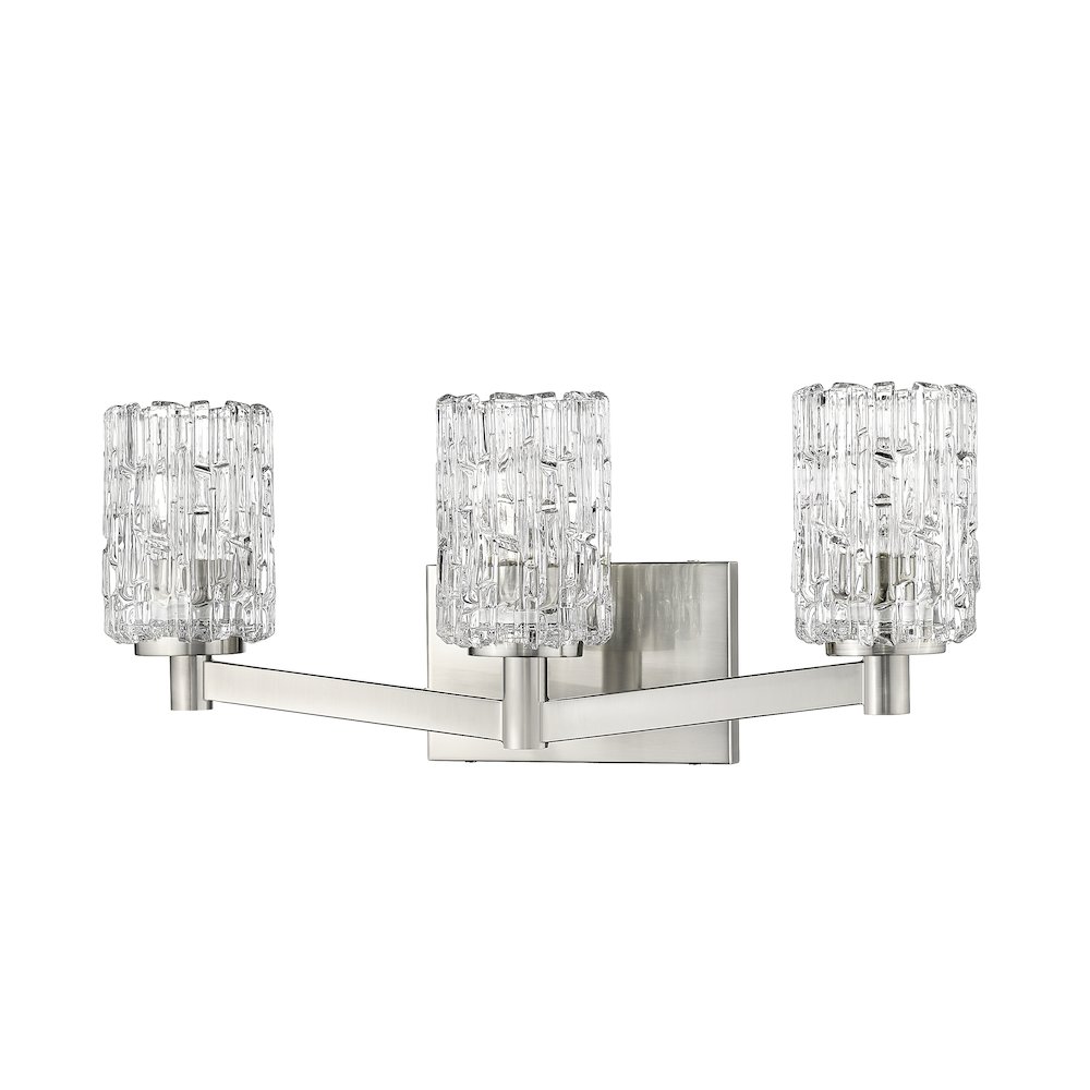 Z-Lite Aubrey 3 Light Vanity in Brushed Nickel Frame Finish. Picture 5