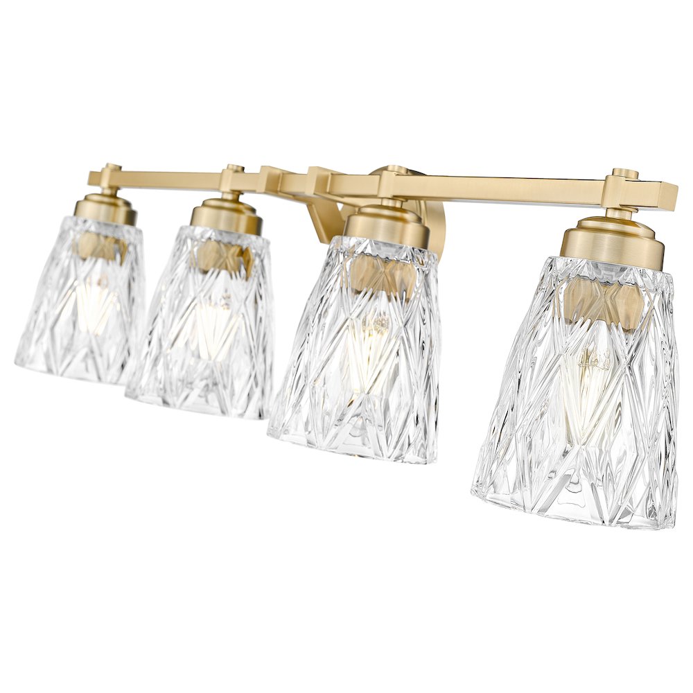 Z-Lite 4 Light Vanity, Modern Gold. Picture 4