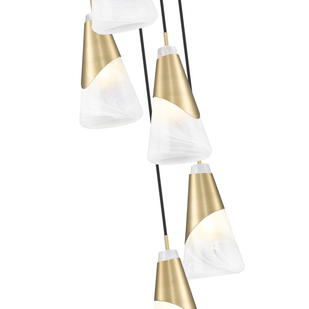 Z-Lite Aimie 5 Light Chandelier, Modern Gold. Picture 4