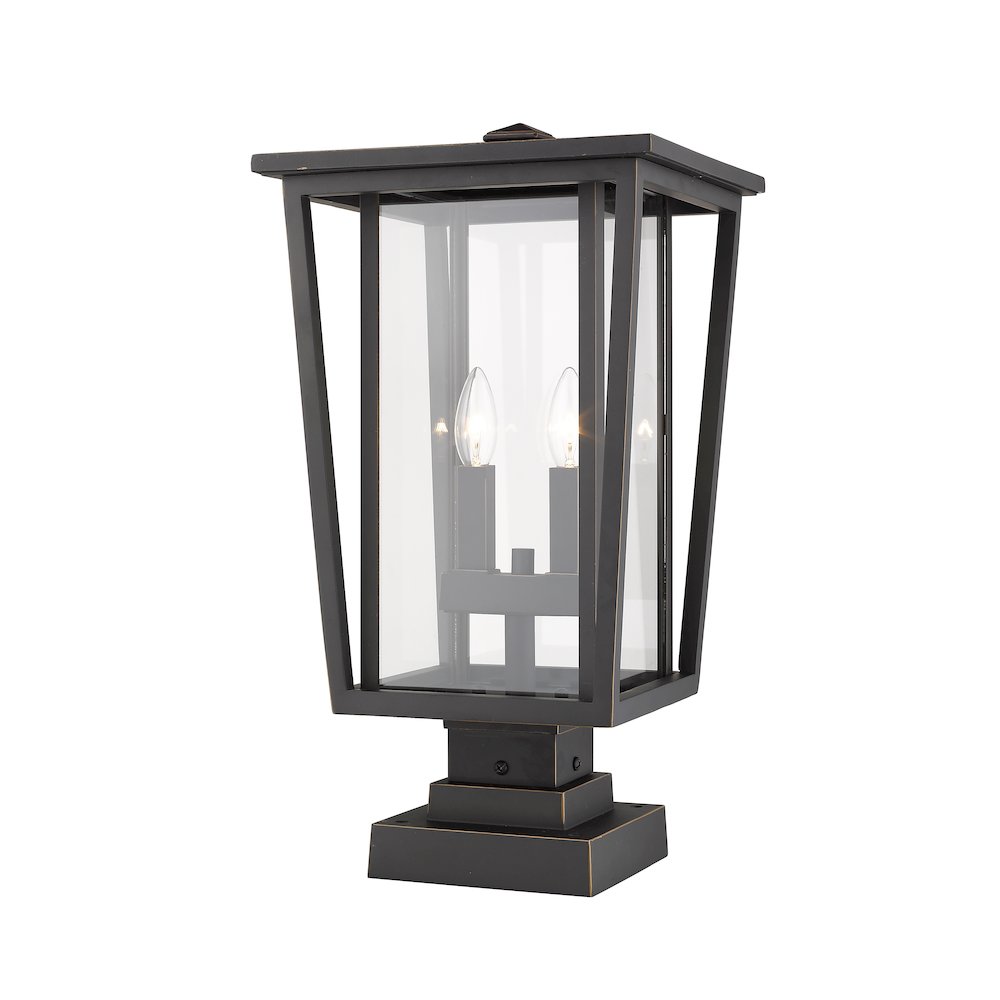 Z-Lite 2 Light Outdoor Pier Mounted Fixture. Picture 3