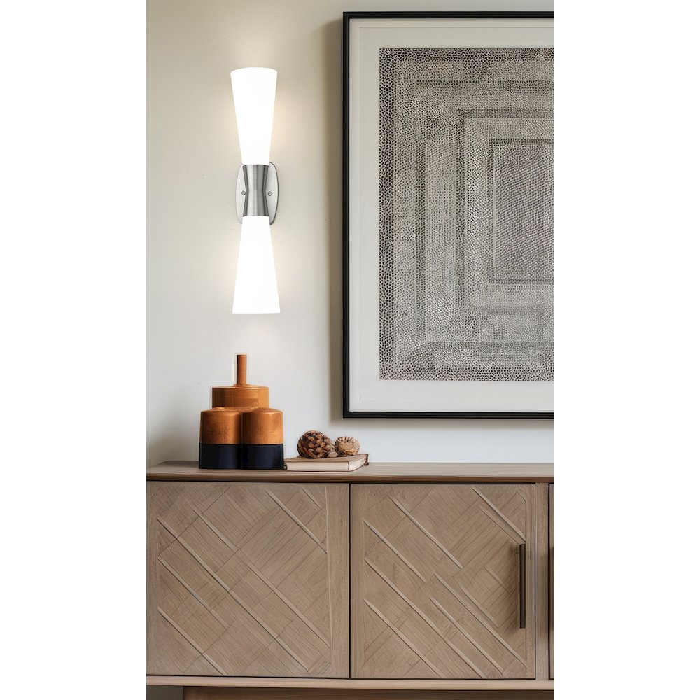 Z-Lite 2 Light Wall Sconce, Brushed Nickel. Picture 6
