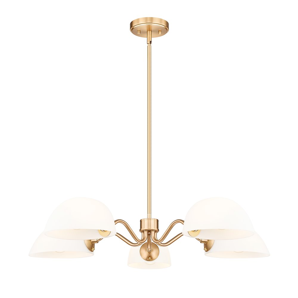 Z-Lite 5 Light Chandelier, Modern Gold. Picture 1