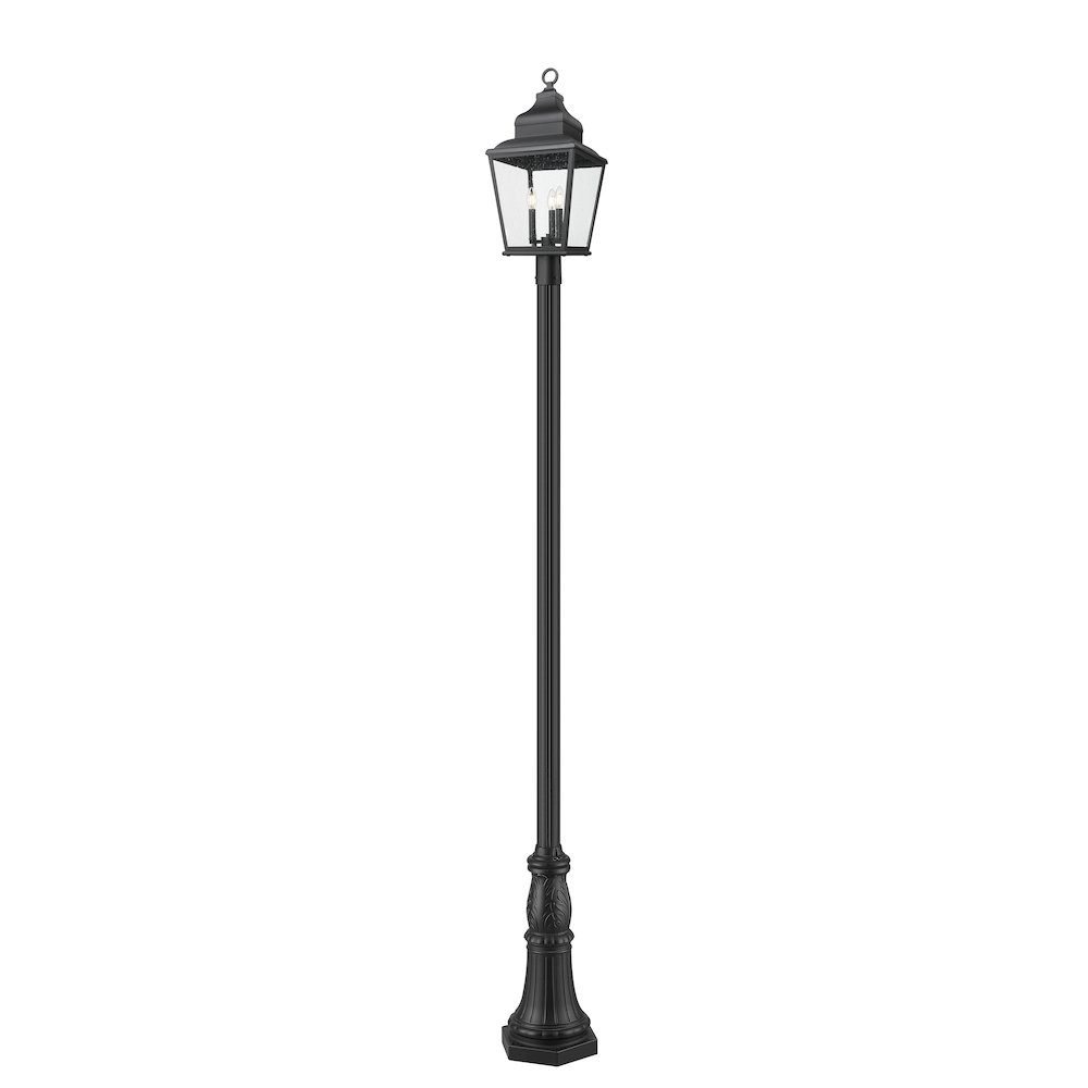 Z-Lite 3 Light Outdoor Post Mounted Fixture, Sand Black. Picture 1