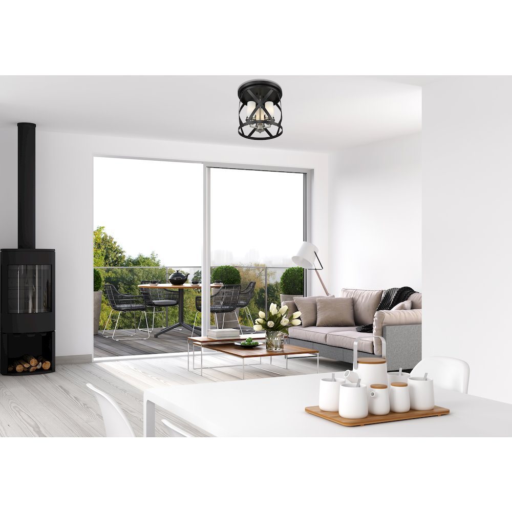 Z-Lite 3 Light Flush Mount. Picture 7